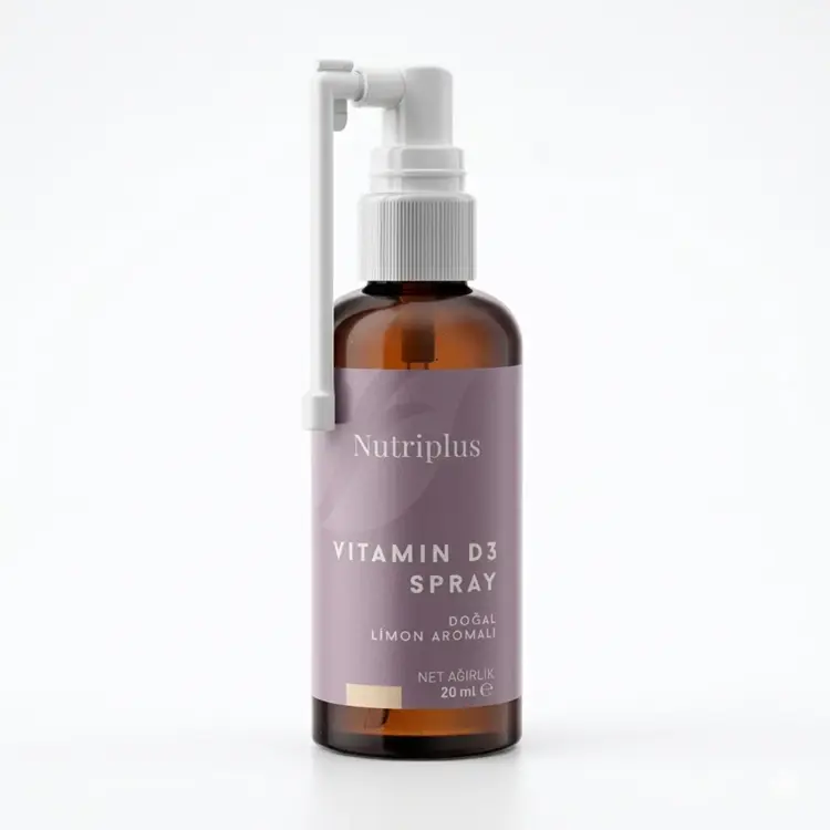image of Nutriplus Vitamin D3 ve spreji s přírodní citrónovou příchutí, 20 ml