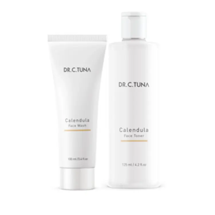 image of Dr. C. Tuna Calendula čistící pleťový gel 100 ml + Dr. C. Tuna Calendula pleťové tonikum 125 ml