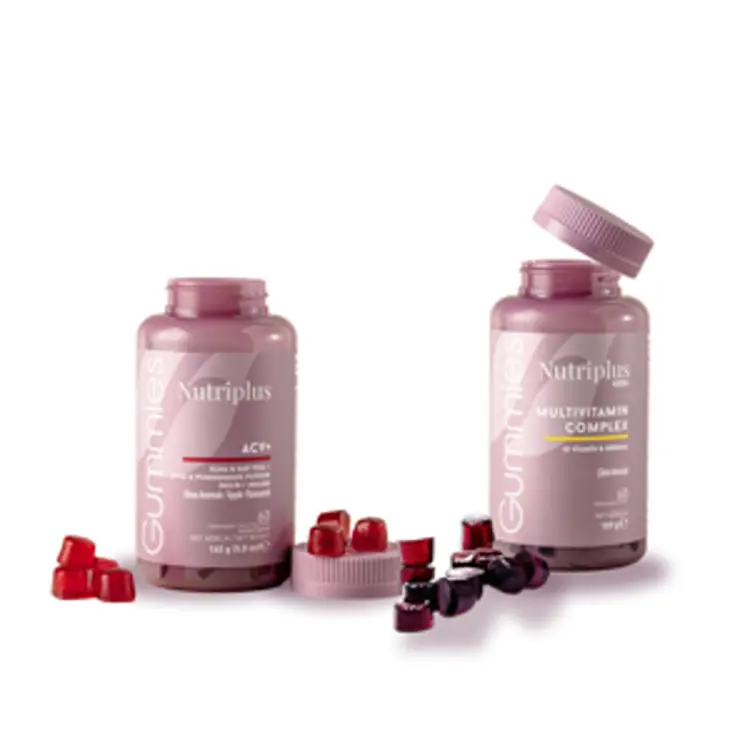 image of .Set (NUTRIPLUS ACV GUMOVÉ BONBONY , NUTRIPLUS MULTIVITAMINOVÉ ŽELÉ BONBONY PRO DĚTI)