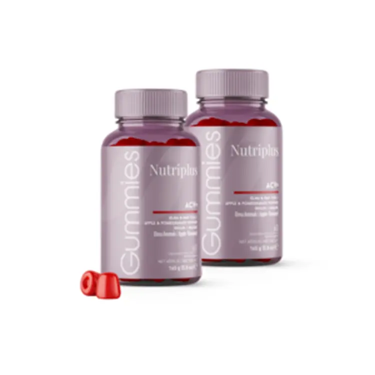 image of 2x NUTRIPLUS ACV+ Gumové bonbony, 165 g