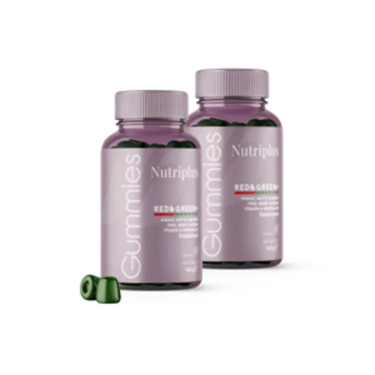 image of 2x Nutriplus RED & GREEN MIX Gumové bonbony, 165g