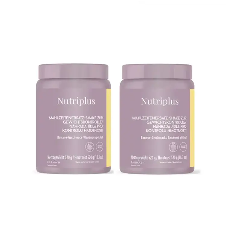 image of 2x Nutriplus Koktejl - náhrada jídla s banánovou příchutí, 520 g
